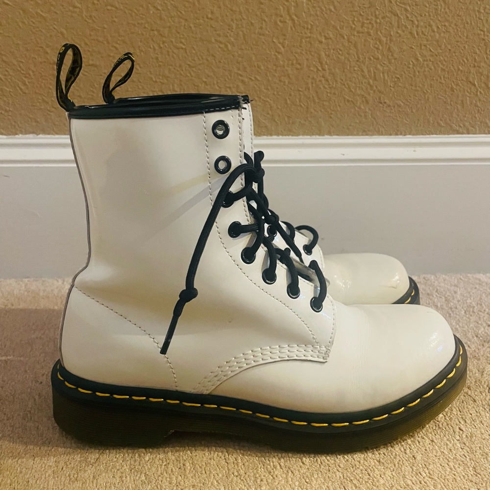 Dr. Martin white combat boots